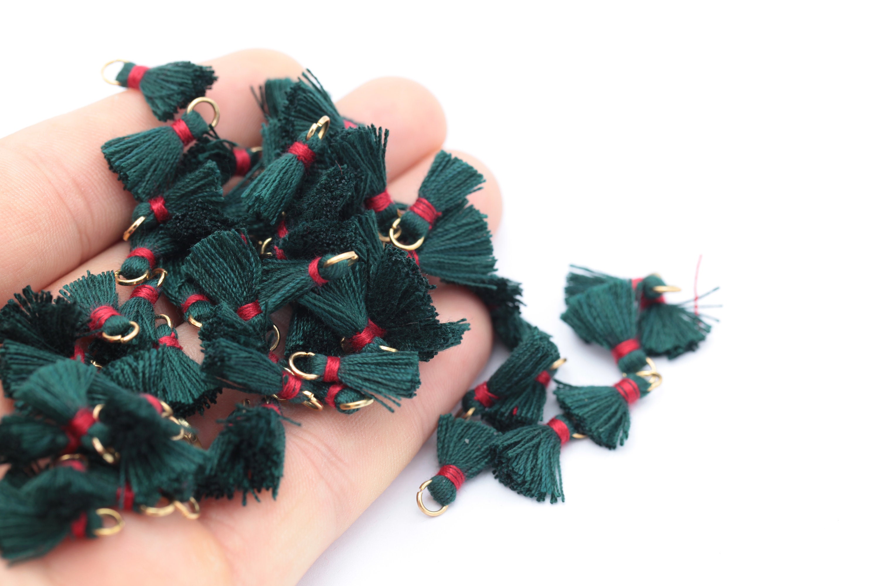 Linsoir Beads 10 pcs Red Tassels 4.7 inches Large Long Tassel for Jewelry  Making