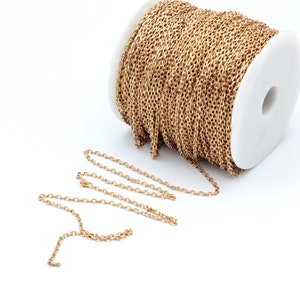 3.3 feet Flat Mesh Chain, Bulk Lot Chain, Wire Chain, Vintage Chain, Raw Brass Findings ( 2.5x4mm ) RWZ-19