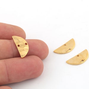 4 Pcs 24k Shiny Gold Plated Moon Pendant, Tiny Moon Charms,  Moon Necklace, Moon Charms, Moon Necklace Pendant, Gold Moon (21x9mm) GLD-221