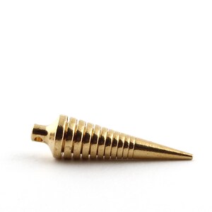 24k  Gold Plated Spike  Charms, Long Bar, 7x27mm , Pendant Charms, Bar , Gold Plated Findings-GLD-71