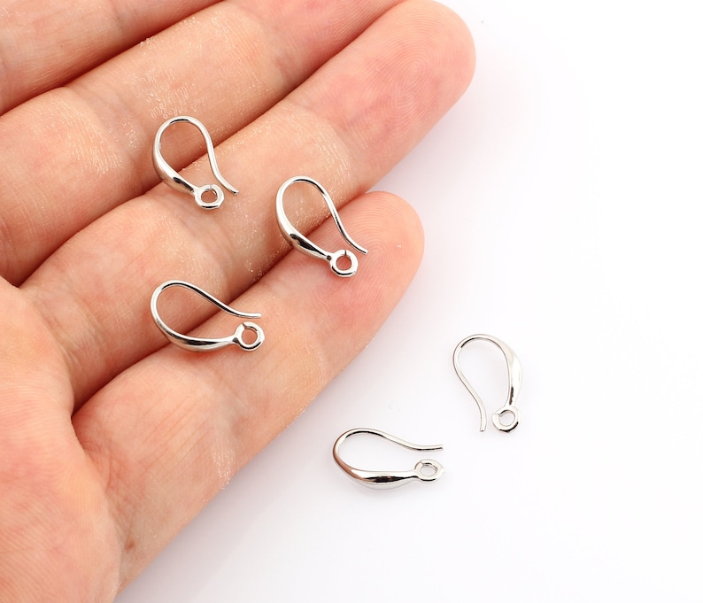 10 PCS SILVER PLATED EARRING HOOKS