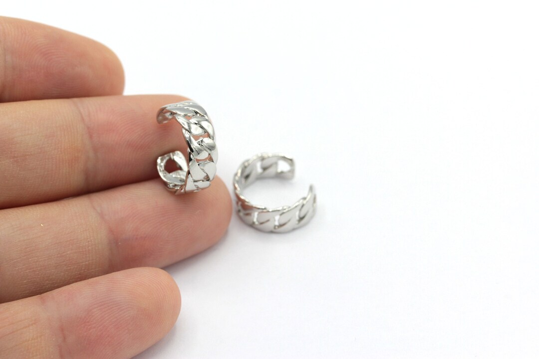 【関税込み】Chain Cuff Earring in Silver Coated Brass il_1080xN.279732993.jpg