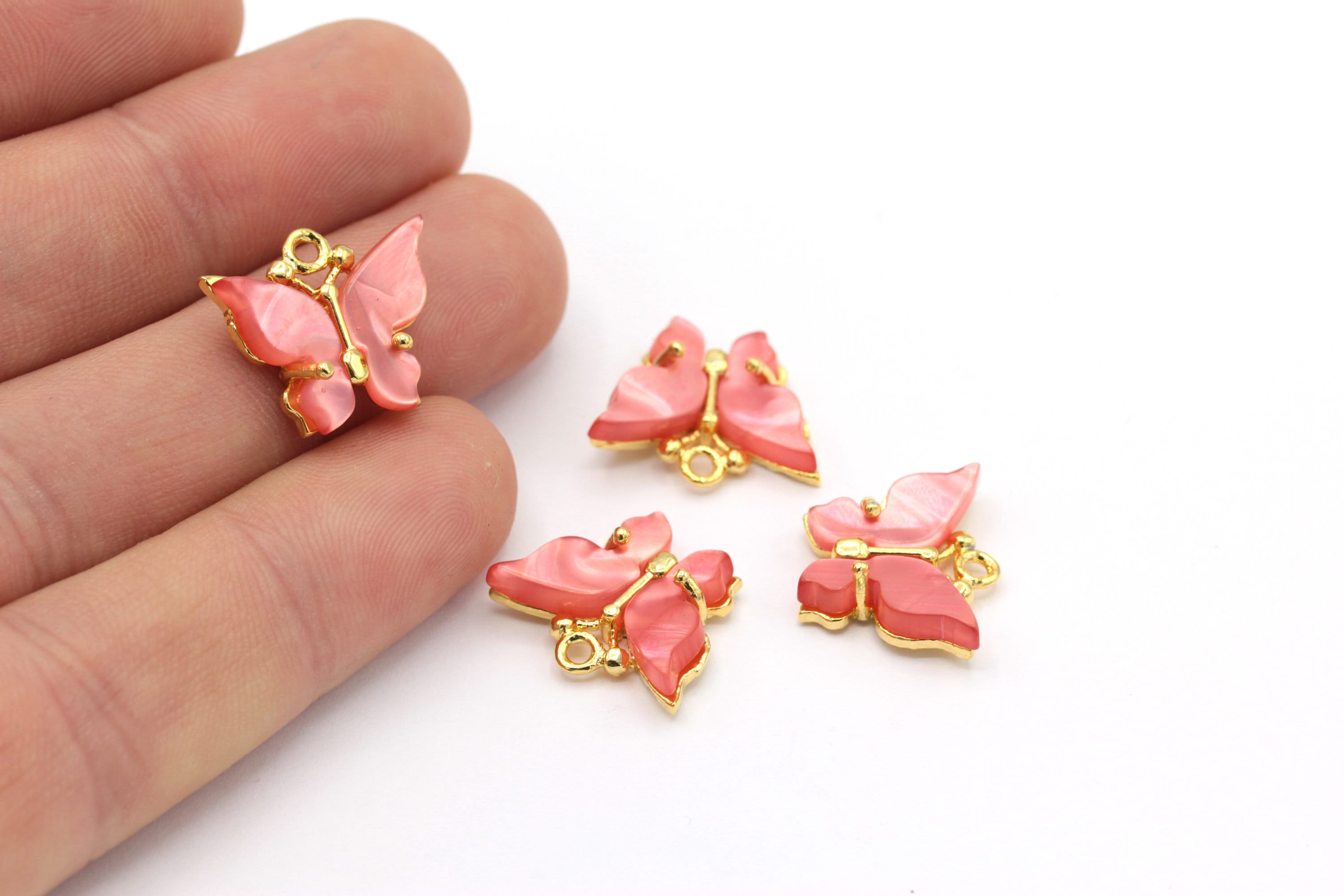 3689 /1 24Kt Gold Plated Sterling Silver 15mm Butterfly Charm 1pc 3689 /1 24Kt Gold Plated Sterling Silver 15mm Butterfly Charm 1pc