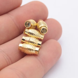 Inner 3.5mm, Silver Plated Tube Magnetic Clasps, Magnetic Clasp, Magnetic Leather Clasp MC-6
