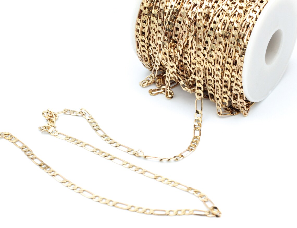 Facted Rope Chain Raw Brass Curb Chains, Faceted Curb Chain, Strong Chains, Bar Chains ...