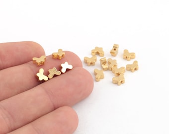 6 Pcs 5x7mm 24k Shiny Gold Plated Butterfly Charms, Butterfly Pendant, Butterfly Necklace,Mini Butterfly Charms ,Animal Charms, GLD-1158