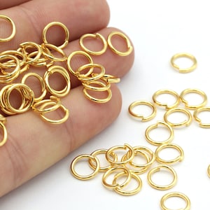 25 Pcs ( 1.2x9mm) Jump Rings ,Tiny Jump Ring Connectors , Gold Plated Connector , Gold Plated Findings ,24k Gold Plated- GLD-453