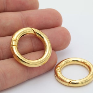 1 Pcs 28mm 24k Shiny Gold Keychain Ring, Split Key Ring, Key Chain, Swivel Clasps, Craft Supplies, Gold Plated Findings