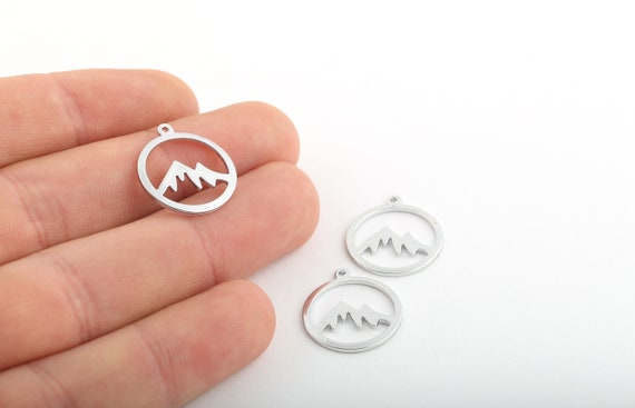 Mountain Range Ring Polished Rhodium on Sterling Silver with Circle Mountain Range Ring Polished Rhodium on Sterling Silver with Circle