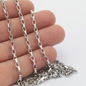 Silver Plated Soldered Chains ,Silver Plated Satellite Chains , Silver Chains, Oval Soldered Chains ( 3x5mm ) RZ-29