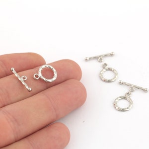 1 Pcs 8x12mm Rhodium Plated Toggle Clasp, Rhodium Plated T Bar Locket ,Rhodium Plated Bracelet Closures, SLVR-443