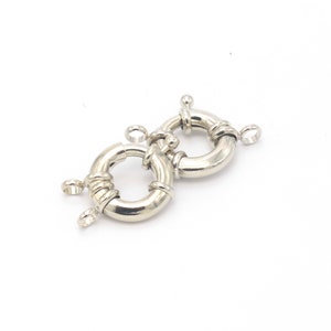 19mm Silver Spring Clasp, Round Silver Clasp, Spring Clasp, High Quality Clasp, Lobster Clasp SLVR-481