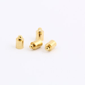 İnner 3mm 24k Gold Plated End Cap ,Hole Inner 3mm, Huge end caps,Solid Brass End Cap , Bead caps, Cones, Huge End Caps, Gold Plated GLD-1218