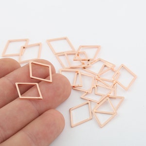 10 Pcs 15x20mm Rose Gold Plated Triangle Charms ,Tiny Necklace Triangle ,Tiny Triangle Charms ,Necklace Pendant ,Geometric Charms, RSGLD-375