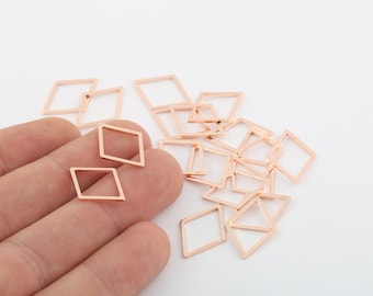 10 Pcs 15x20mm Rose Gold Plated Triangle Charms ,Tiny Necklace Triangle ,Tiny Triangle Charms ,Necklace Pendant ,Geometric Charms, RSGLD-375