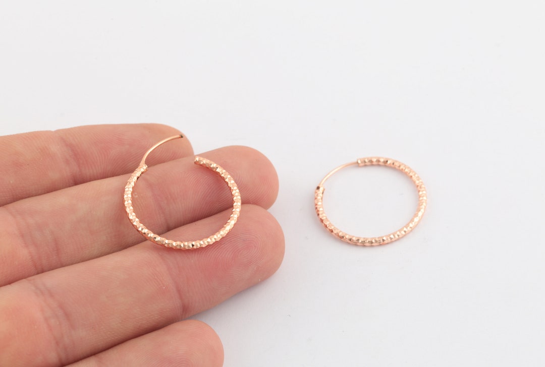 ELBLUVF Orecchini A Sfera In Acciaio Inox Placcato Oro Rosa - 5mm