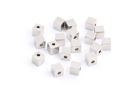 6MM Silver Tube Bead (72 pieces)