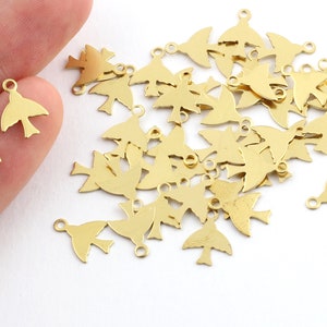 Ruwe Brass vogel Charms, hanger met Charms, Bird Charms, Bird ketting, ruwe Brass vogel, hanger met Charms, DS-RW-126