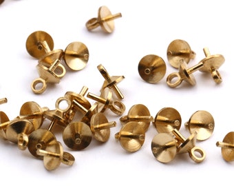 25Pcs 5x7 mm Raw Brass Eye Pin , Eye Pins , Raw Brass Findings , Raw Brass Eye Jewelry,DS-RW-172