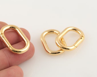 1 Pcs 20x31mm 24k Shiny Gold Plated Lobster,Oval Clasp ,Lobster Clasp , Gold Oval Clasps , Caw Clasp ,Spring Clasp , Necklace End GLD-1413