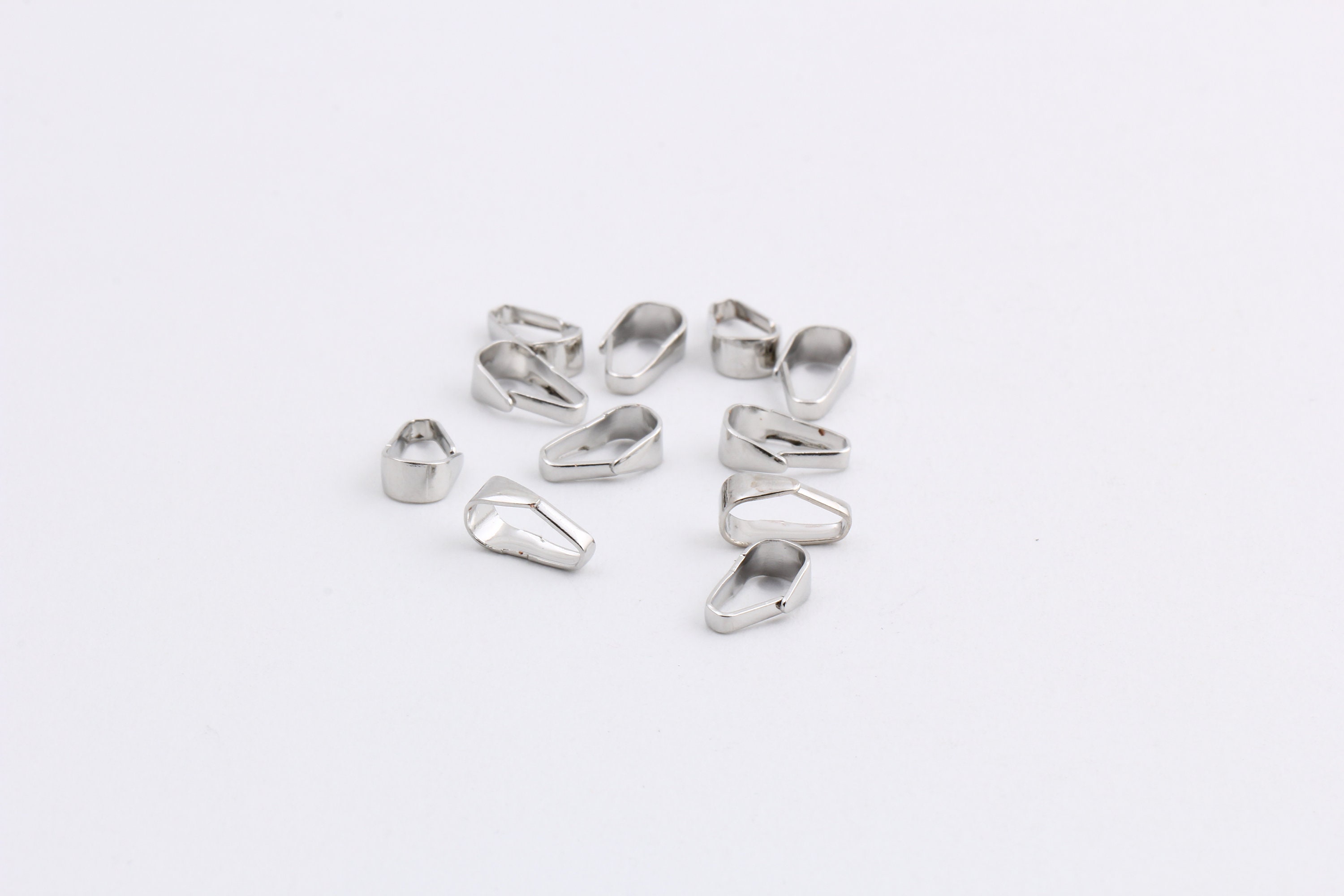 925 Sterling Silver Pinch Bails Per Ciondoli Chiusura Connettori