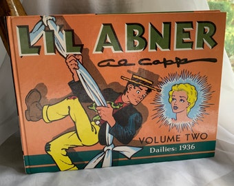 Vintage Hardcover Li'l Abner Dailies Volume Two: 1936 by Al Capp - Copyright 1988 Kitchen Sink Press