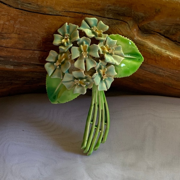 Vintage BSK My Fair Lady Floral Bouquet/Spray Brooch