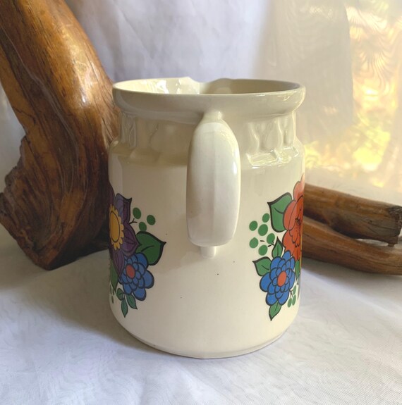 Vintage Heike GDR Ceramic Floral Pitcher/jug - Etsy