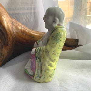 Vintage Hand Painted Porcelain Chinese Laughing Buddha Figurine/Statue image 2
