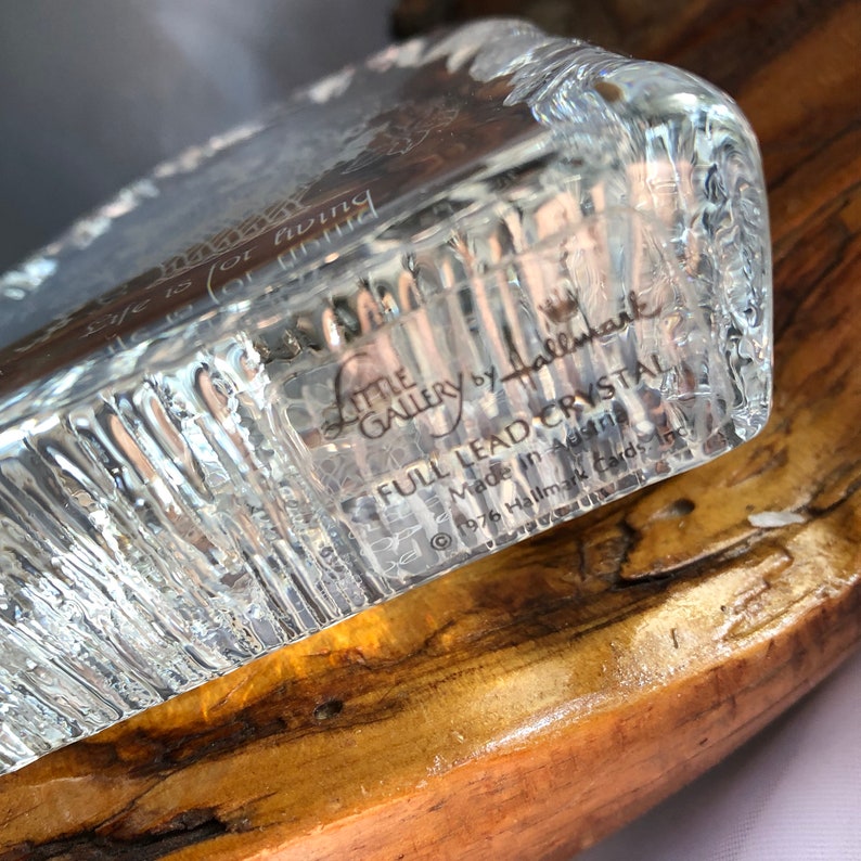 Vintage Lead Crystal Paperweight Little Gallery by Hallmark Etsy UK