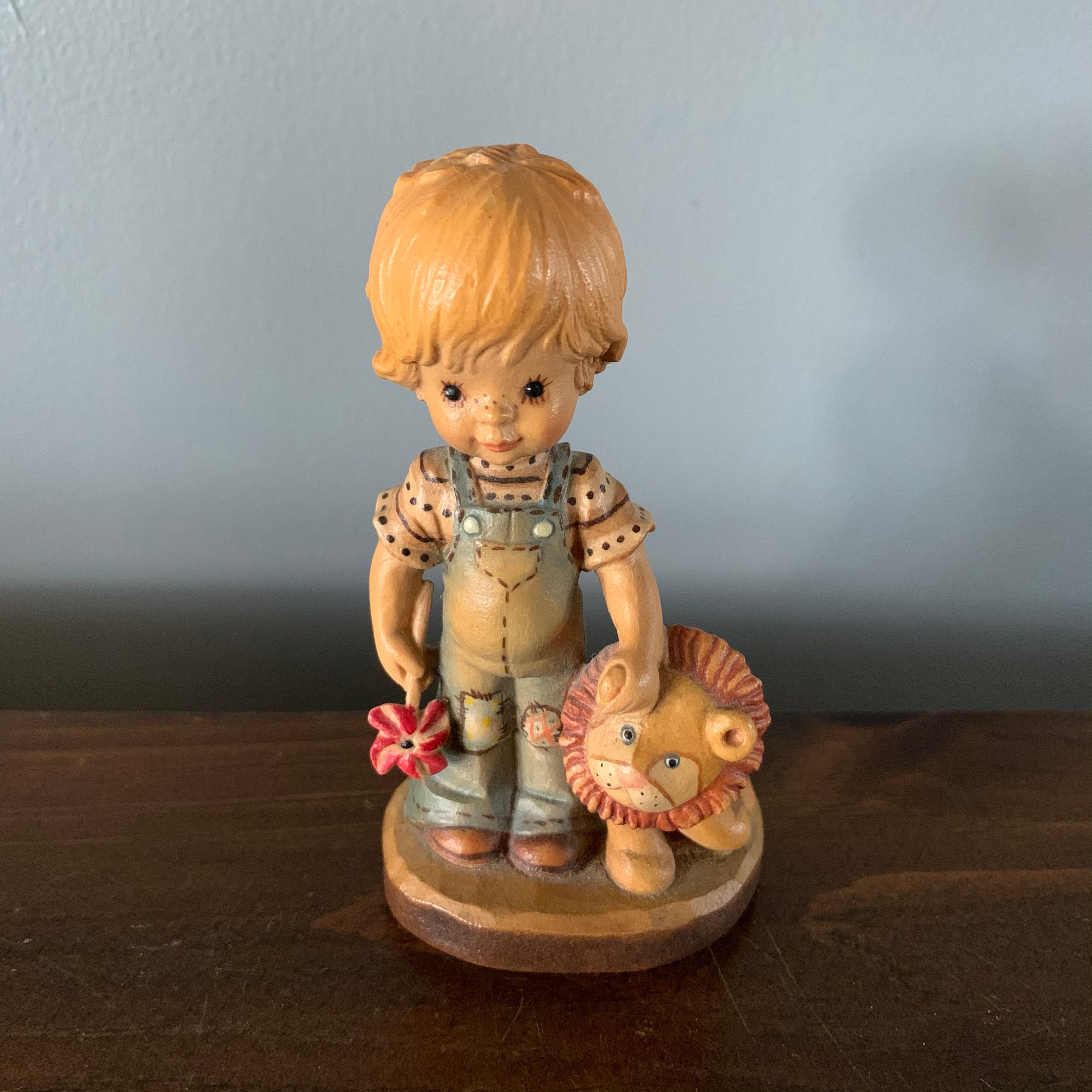 Vintage Hand Carved/painted Wooden ANRI Italy Sarah Kay