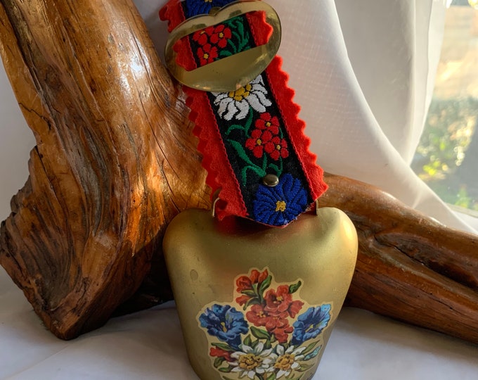 Vintage Brass Swiss Cow Bell Souvenir of Zurich Etsy