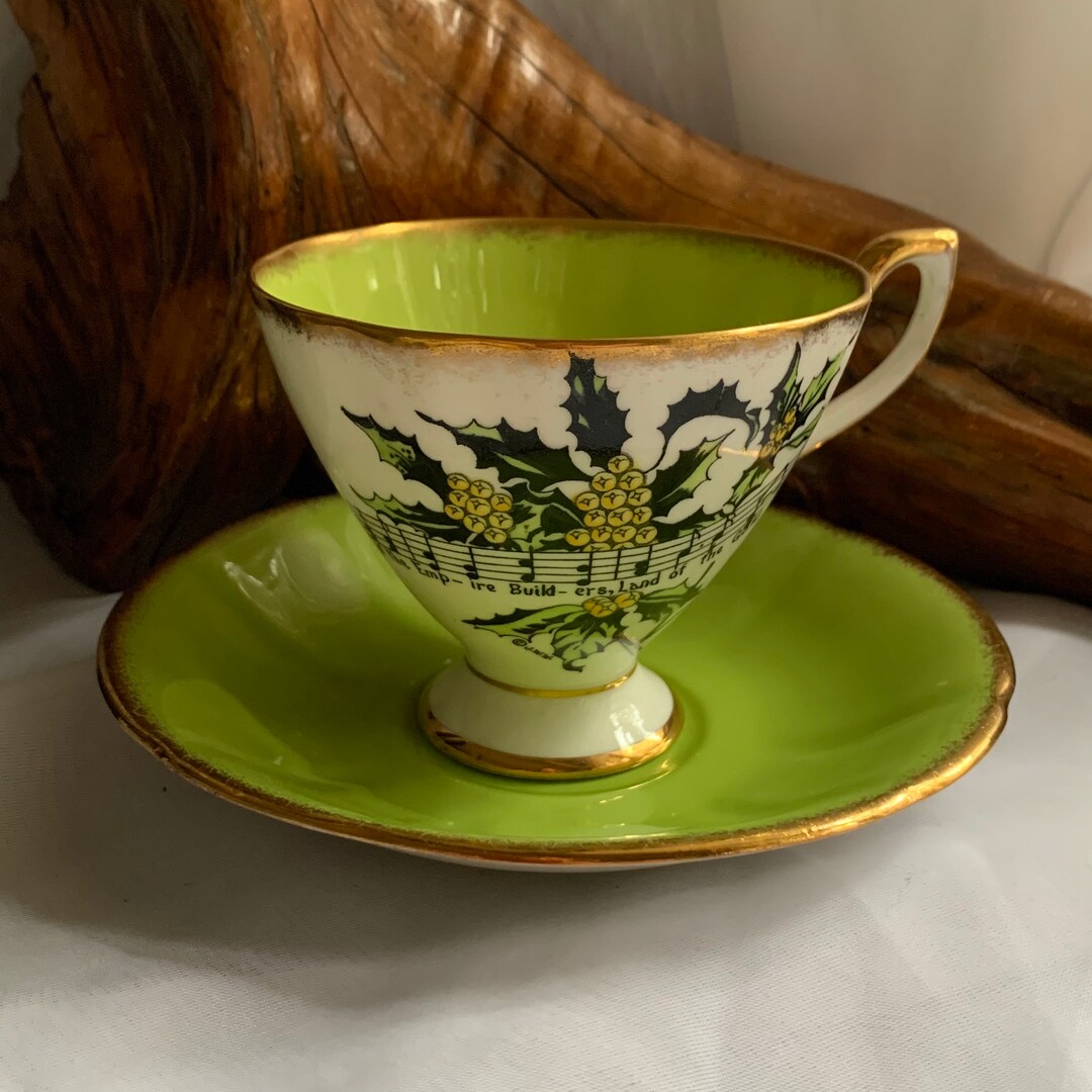 Vintage American State Flower Series Fine Bone China Teacup