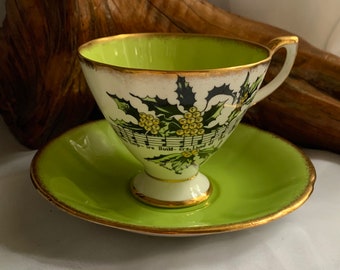 イングランド製 フラワー柄 ポット型プレート Vintage American State Flower Series Fine Bone China Teacup