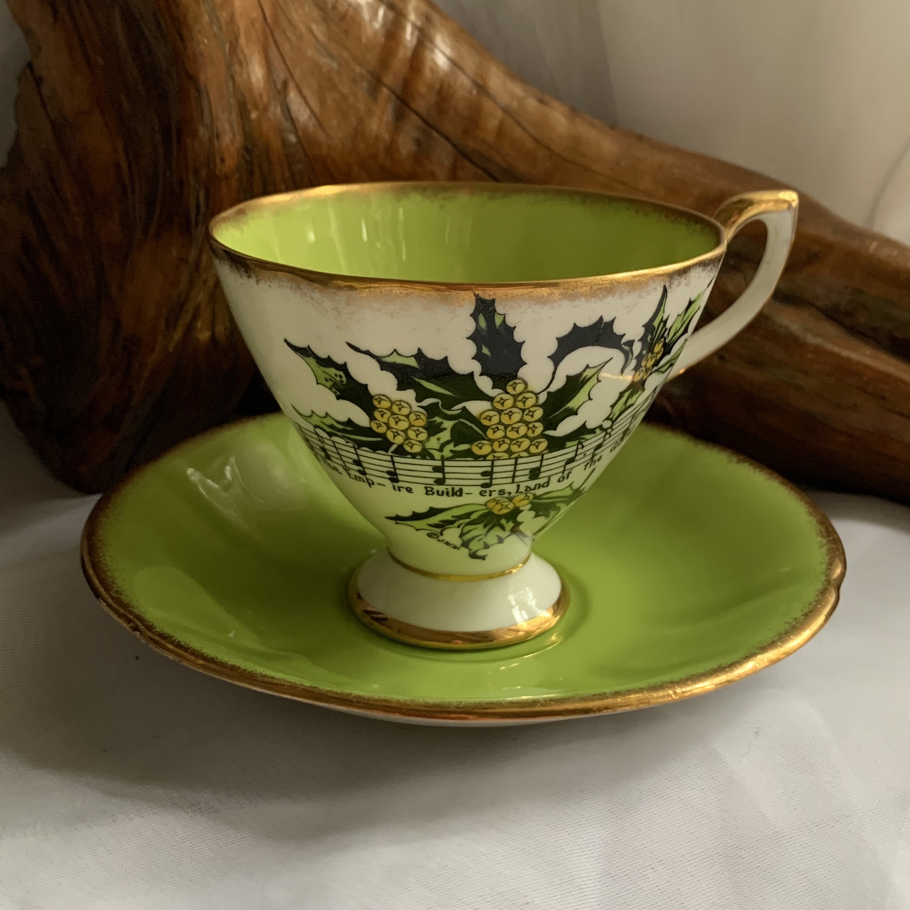 超安い Fine Series Flower State American Vintage Bone Teacup China インテリア時計