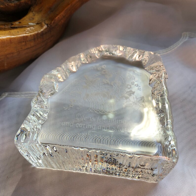 Vintage Lead Crystal Paperweight Little Gallery By Hallmark Etsy