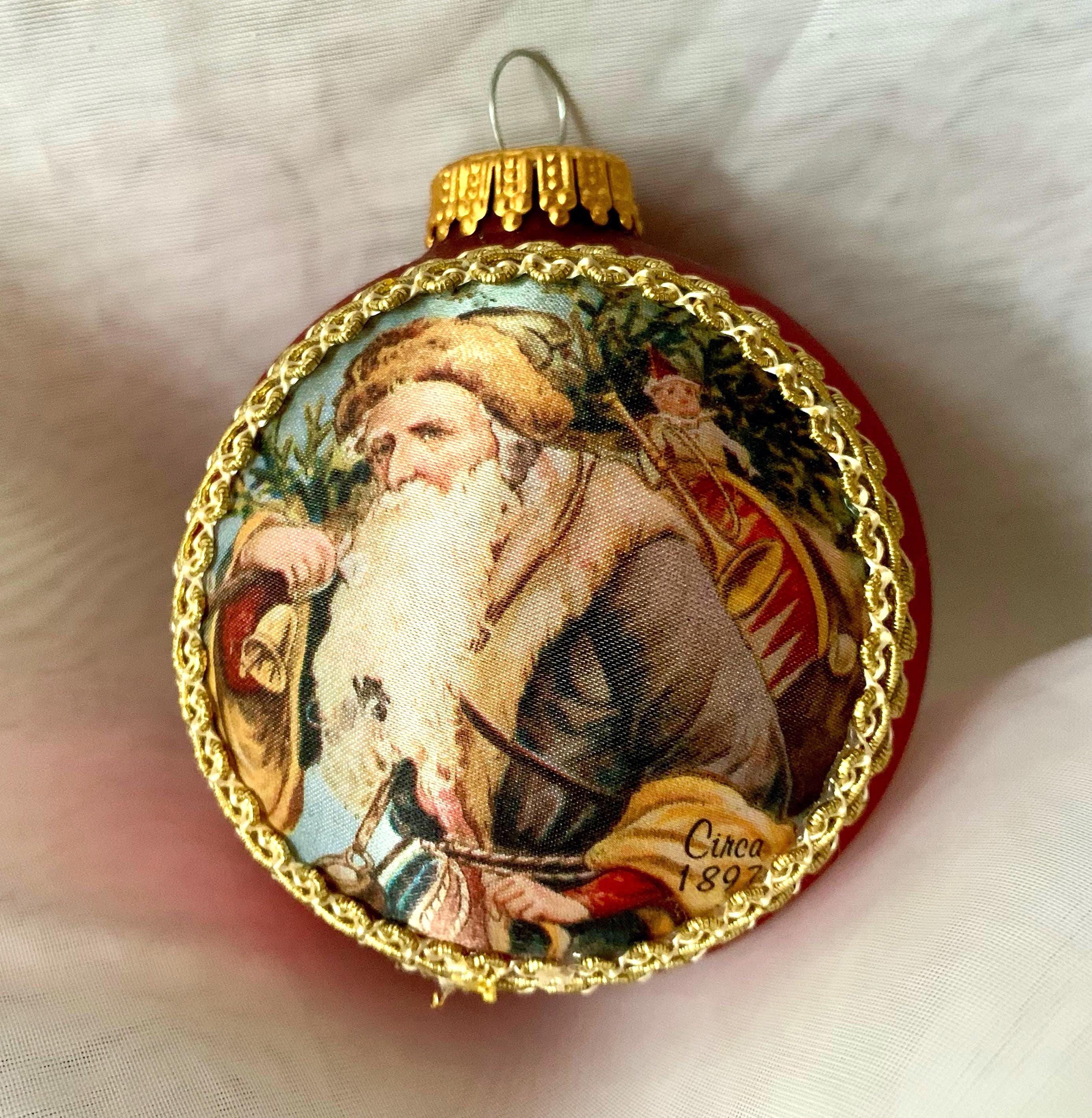 Krebs Santa's on Silk - Etsy