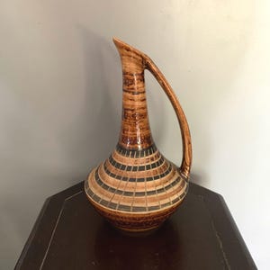 Vintage Mcm Pottery Ewer/Pitcher by Harsa Israel