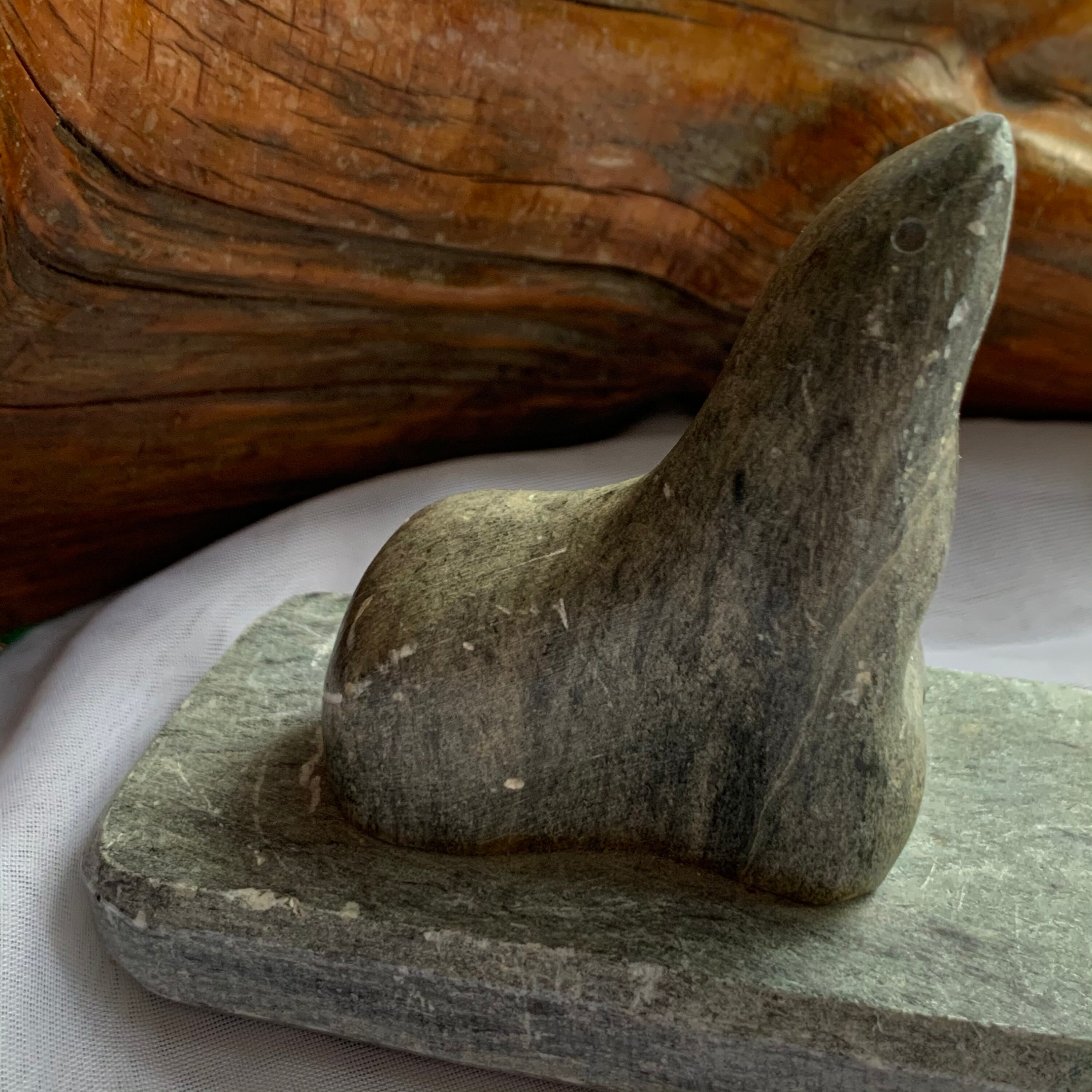 Vintage Genuine Soapstone Seal Carving Etsy Australia