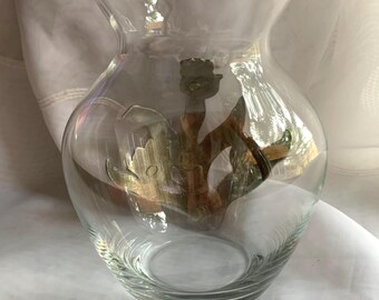 Vintage Seagull Canada Pewter Clear Glass Vase 1992 - Etsy Canada