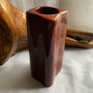 Vintage Mcm Carved Genuine Barbados Mahogany Bud Vase by Medford Mahogany Creations image 6