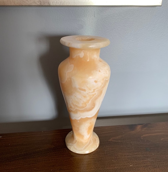 Vintage Marble Stone/marble Alabaster Vase Etsy