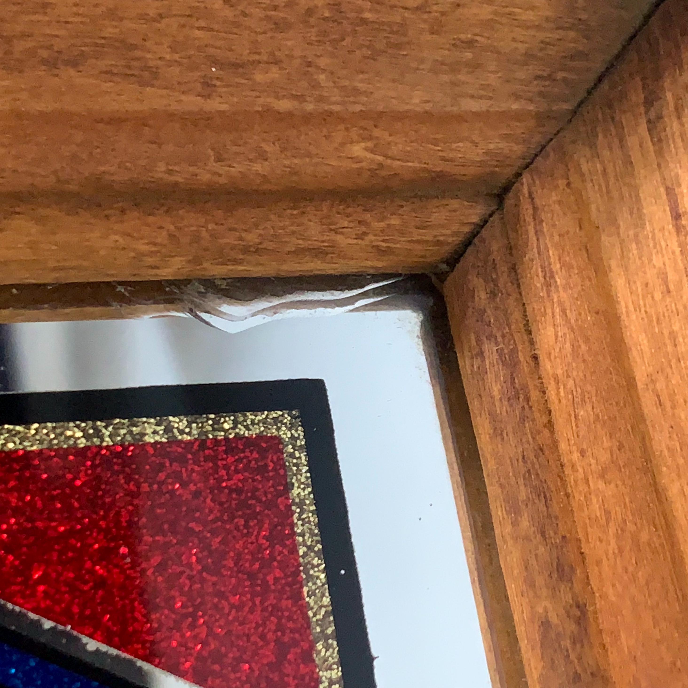Vintage Wood Framed Glitter/sparkle Budweiser King of Beers Mirror