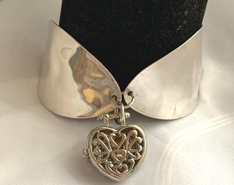 Vintage Handcrafted Hammered Silver Plated Spoon Bracelet