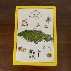 Jeu de cartes souvenir vintage surdimensionné/Jumbo de la Jamaïque/Antilles