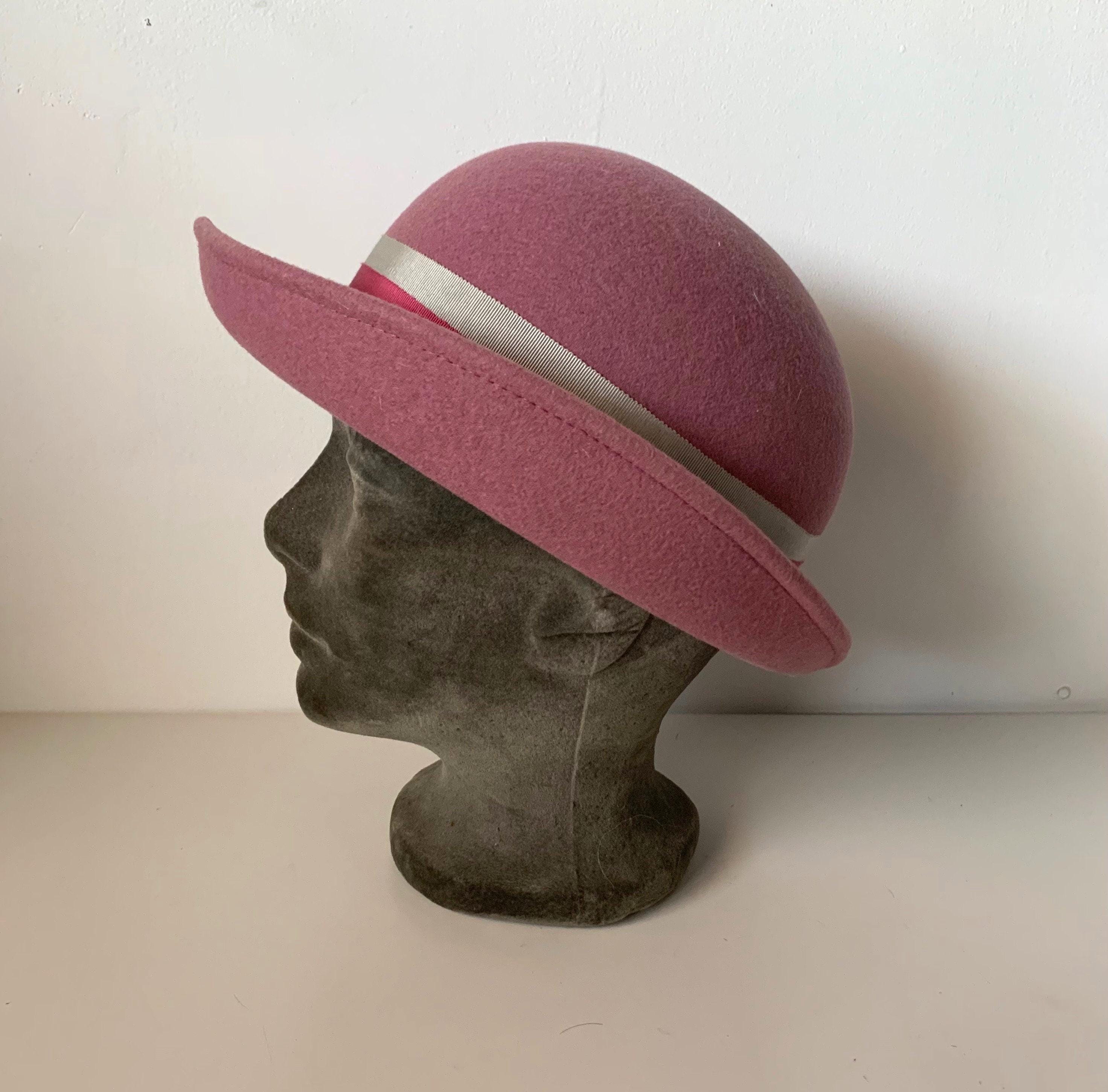 Vintage Geo. W. Bollman & Co. Doeskin Felt 100% Wool Ladies 