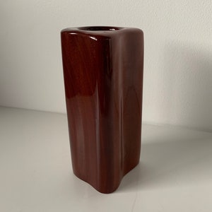 Vintage Mcm Carved Genuine Barbados Mahogany Bud Vase by Medford Mahogany Creations image 7