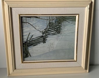 Vintage Wood Framed Robert Bateman "Window Into Ontario" Print