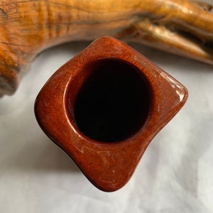Vintage Mcm Carved Genuine Barbados Mahogany Bud Vase by Medford Mahogany Creations image 9