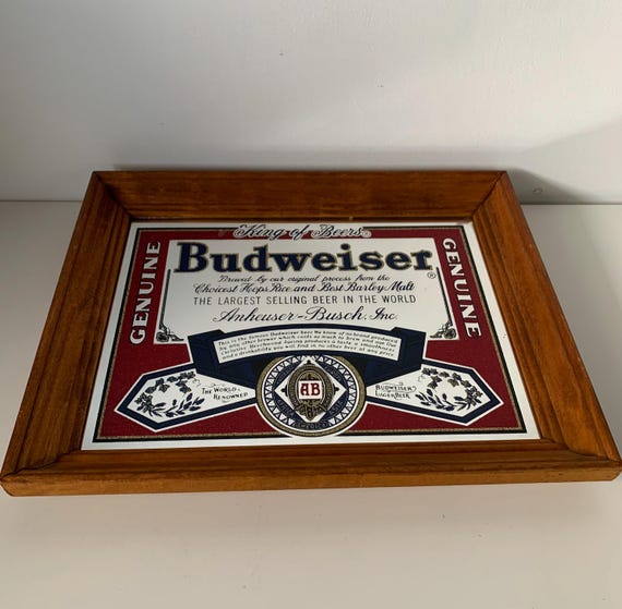 バドワイザーミラー Vintage Wood Framed Glitter/sparkle バドワイザーミラー Vintage Wood Framed Glitter/sparkle